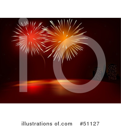 Royalty-Free (RF) Fireworks Clipart Illustration by dero - Stock Sample #51127