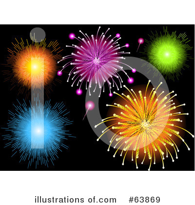 Royalty-Free (RF) Fireworks Clipart Illustration by elaineitalia - Stock Sample #63869