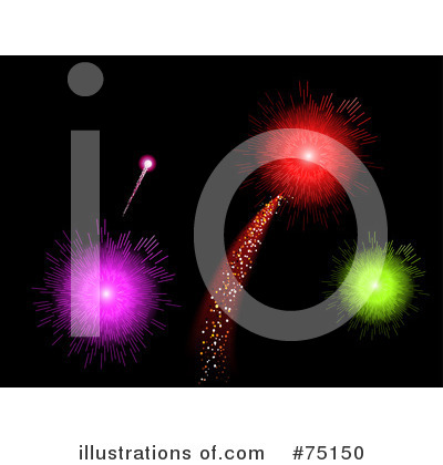 Royalty-Free (RF) Fireworks Clipart Illustration by elaineitalia - Stock Sample #75150