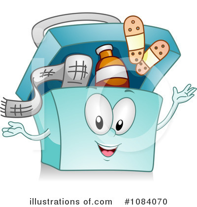 Royalty-Free (RF) First Aid Kit Clipart Illustration by BNP Design Studio - Stock Sample #1084070