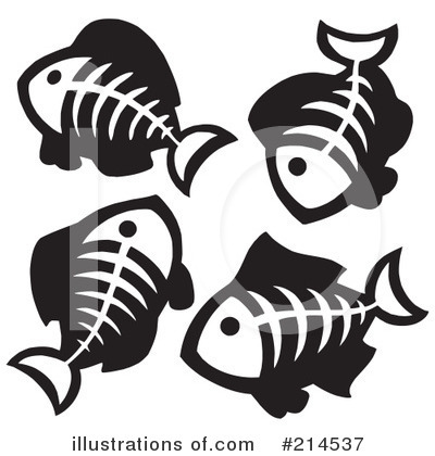 Royalty-Free (RF) Fish Bones Clipart Illustration by visekart - Stock Sample #214537