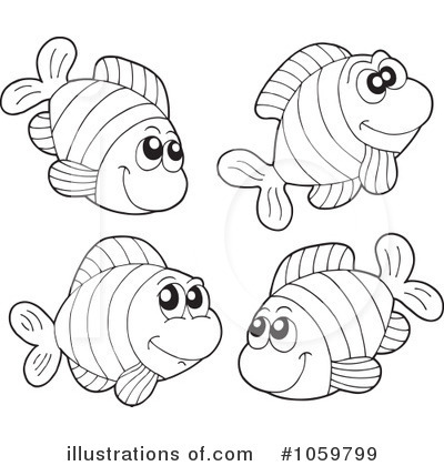 Royalty-Free (RF) Fish Clipart Illustration by visekart - Stock Sample #1059799