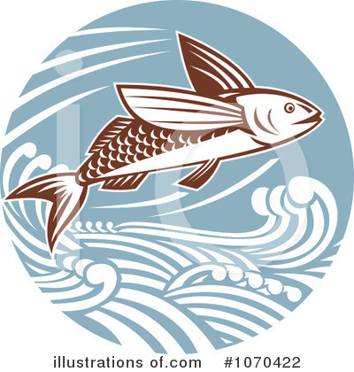 Flying Fish Clipart #1070422 by patrimonio