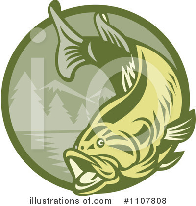 Bass Fish Clipart #1107808 by patrimonio