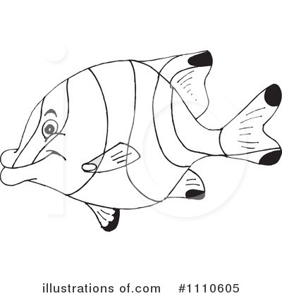 Royalty-Free (RF) Fish Clipart Illustration by Dennis Holmes Designs - Stock Sample #1110605