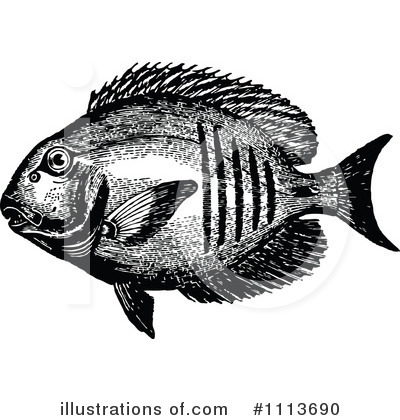Royalty-Free (RF) Fish Clipart Illustration by Prawny Vintage - Stock Sample #1113690