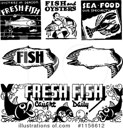 Royalty-Free (RF) Fish Clipart Illustration by BestVector - Stock Sample #1156612