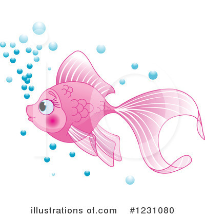 Pink Goldfish Clipart #1231080 by Pushkin