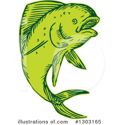 Dolphin Fish Clipart #1303165 by patrimonio