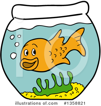 Royalty-Free (RF) Fish Clipart Illustration by LaffToon - Stock Sample #1358821