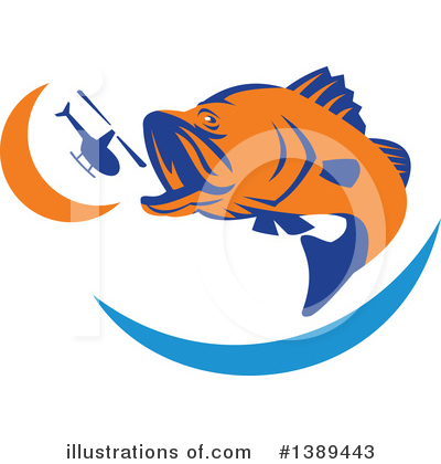Royalty-Free (RF) Fish Clipart Illustration by patrimonio - Stock Sample #1389443