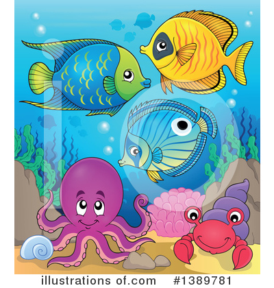 Royalty-Free (RF) Fish Clipart Illustration by visekart - Stock Sample #1389781