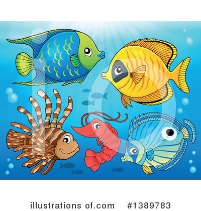 Royalty-Free (RF) Fish Clipart Illustration by visekart - Stock Sample #1389783
