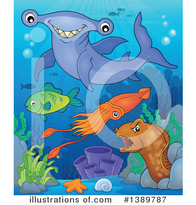Royalty-Free (RF) Fish Clipart Illustration by visekart - Stock Sample #1389787