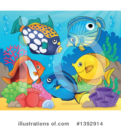 Royalty-Free (RF) Fish Clipart Illustration by visekart - Stock Sample #1392914