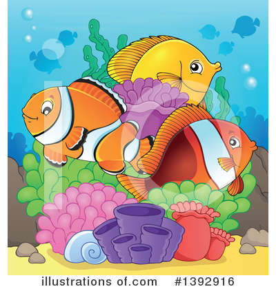 Royalty-Free (RF) Fish Clipart Illustration by visekart - Stock Sample #1392916