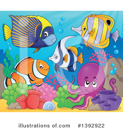 Royalty-Free (RF) Fish Clipart Illustration by visekart - Stock Sample #1392922