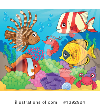 Royalty-Free (RF) Fish Clipart Illustration by visekart - Stock Sample #1392924