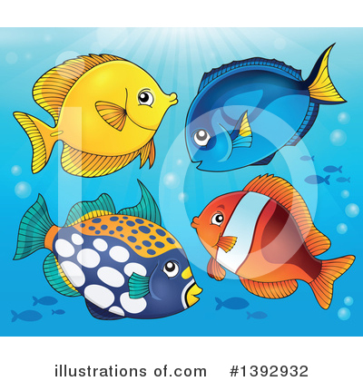 Royalty-Free (RF) Fish Clipart Illustration by visekart - Stock Sample #1392932