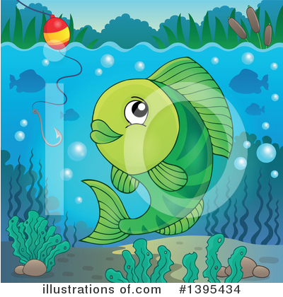Royalty-Free (RF) Fish Clipart Illustration by visekart - Stock Sample #1395434