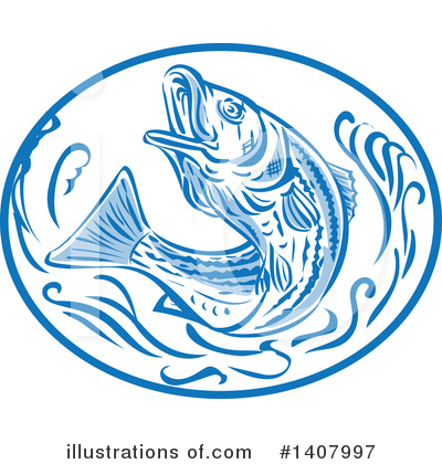 Royalty-Free (RF) Fish Clipart Illustration by patrimonio - Stock Sample #1407997