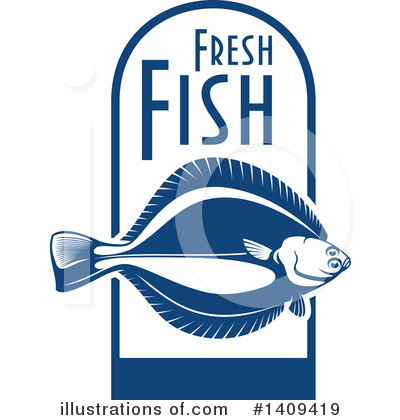 Flounder Clipart #1409419 by Vector Tradition SM