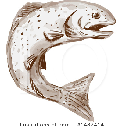 Salmon Clipart #1432414 by patrimonio