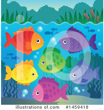 Royalty-Free (RF) Fish Clipart Illustration by visekart - Stock Sample #1459418