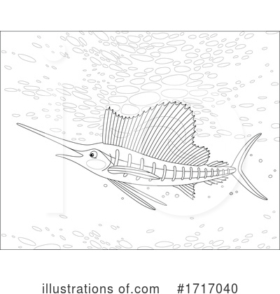 Swordfish Clipart #1717040 by Alex Bannykh