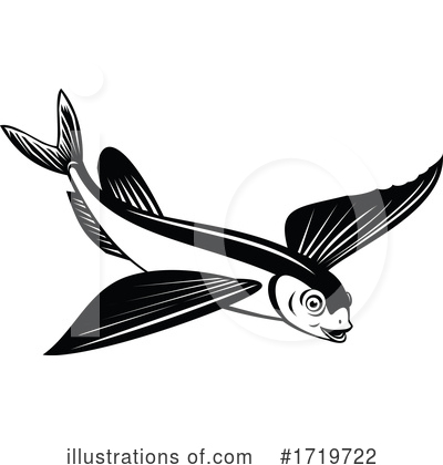 Flying Fish Clipart #1719722 by patrimonio
