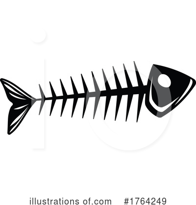 Fish Bone Clipart #1764249 by Vector Tradition SM