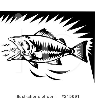 Royalty-Free (RF) Fish Clipart Illustration by patrimonio - Stock Sample #215691