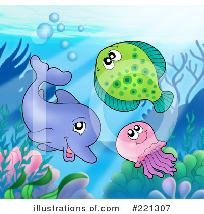 Royalty-Free (RF) Fish Clipart Illustration by visekart - Stock Sample #221307