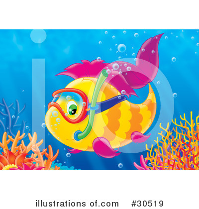 Royalty-Free (RF) Fish Clipart Illustration by Alex Bannykh - Stock Sample #30519