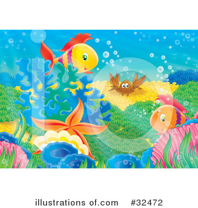 Royalty-Free (RF) Fish Clipart Illustration by Alex Bannykh - Stock Sample #32472