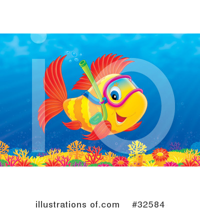 Royalty-Free (RF) Fish Clipart Illustration by Alex Bannykh - Stock Sample #32584