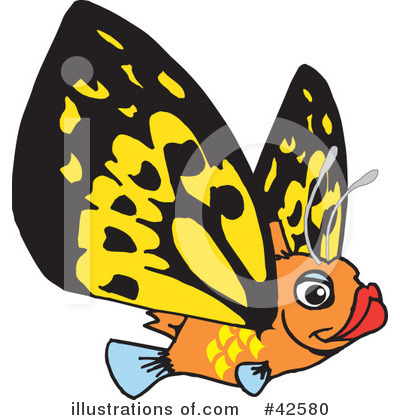 Flying Fish Clipart #42580 by Dennis Holmes Designs