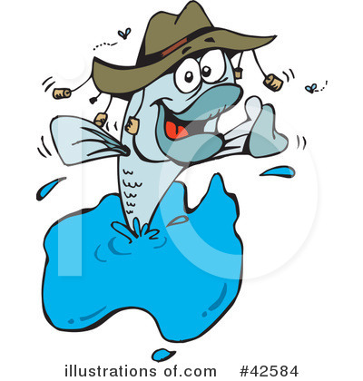 Fishing Clipart #42584 by Dennis Holmes Designs