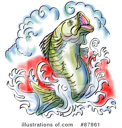 Royalty-Free (RF) Fish Clipart Illustration by patrimonio - Stock Sample #87861