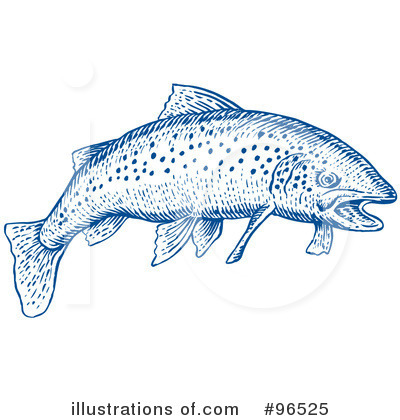 Royalty-Free (RF) Fish Clipart Illustration by patrimonio - Stock Sample #96525