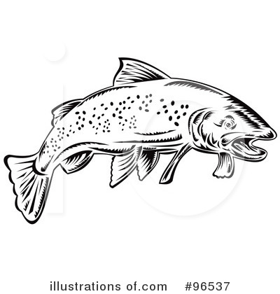 Royalty-Free (RF) Fish Clipart Illustration by patrimonio - Stock Sample #96537
