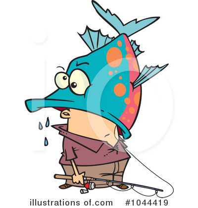Royalty-Free (RF) Fishing Clipart Illustration by toonaday - Stock Sample #1044419