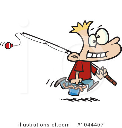 Royalty-Free (RF) Fishing Clipart Illustration by toonaday - Stock Sample #1044457
