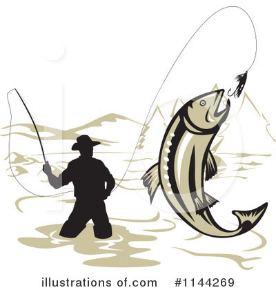 Royalty-Free (RF) Fishing Clipart Illustration by patrimonio - Stock Sample #1144269