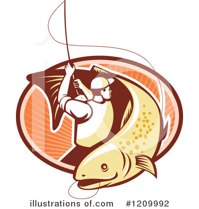 Royalty-Free (RF) Fishing Clipart Illustration by patrimonio - Stock Sample #1209992