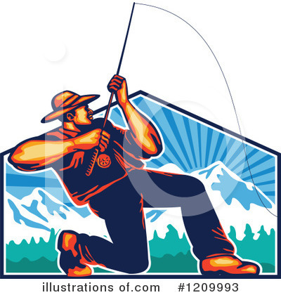 Royalty-Free (RF) Fishing Clipart Illustration by patrimonio - Stock Sample #1209993