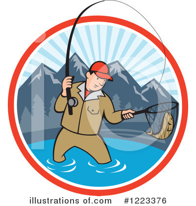 Royalty-Free (RF) Fishing Clipart Illustration by patrimonio - Stock Sample #1223376