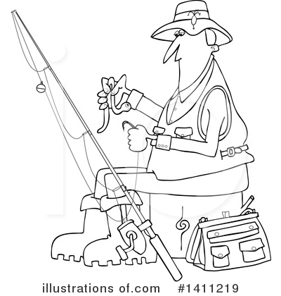 Royalty-Free (RF) Fishing Clipart Illustration by djart - Stock Sample #1411219