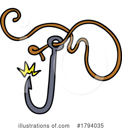 Fishing Hook Clipart #1794035 by lineartestpilot