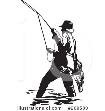 Royalty-Free (RF) Fishing Clipart Illustration by BestVector - Stock Sample #209588